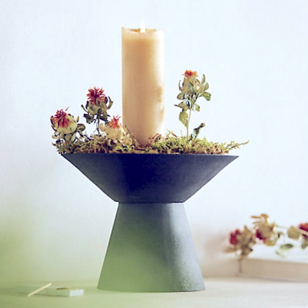 Black Candle Holder/ Pedestal